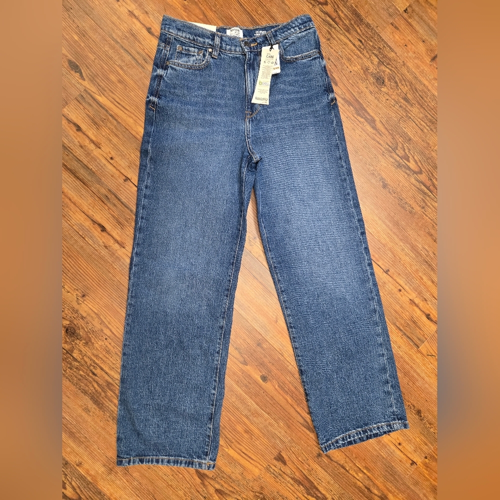 Kensie hanna jean 2/26 nwt slouchy straight msrp$88 hi waist  trendy stretch